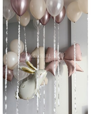 Большой набор шаров на годик для девочки в розовых тонах