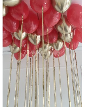 30 шаров под потолок на дождике