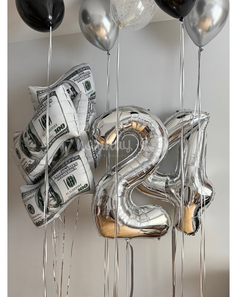 Набор шаров с долларами для мужчины