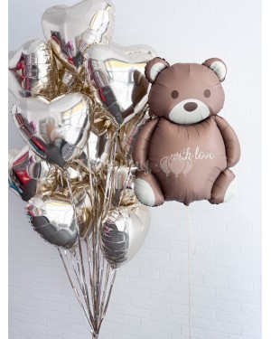 Набор шаров для всех влюбленных с мишкой