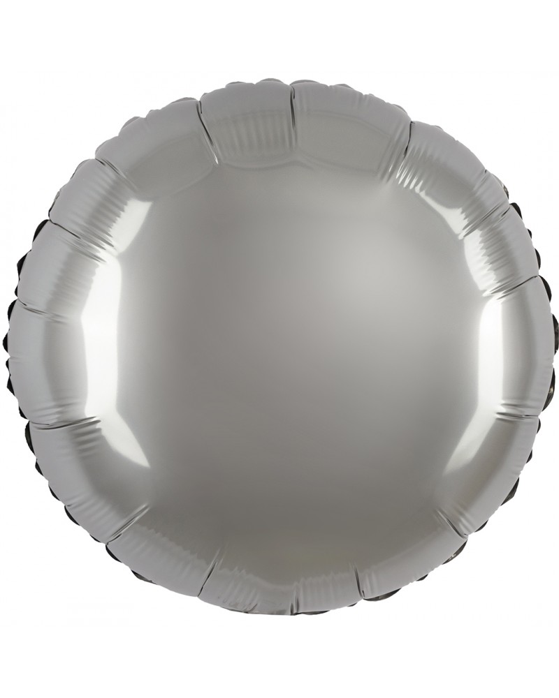 Шар (18''/46 см) Круг, Лунное Серебро, Матовый