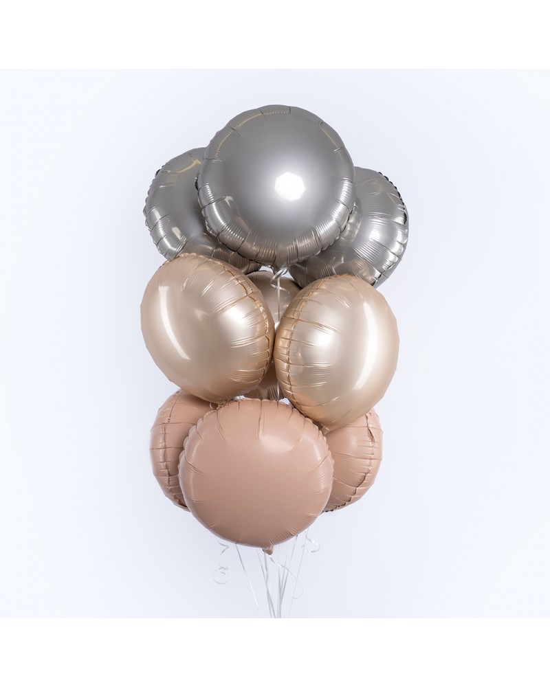 Шар (18''/46 см) Круг, Лунное Серебро, Матовый