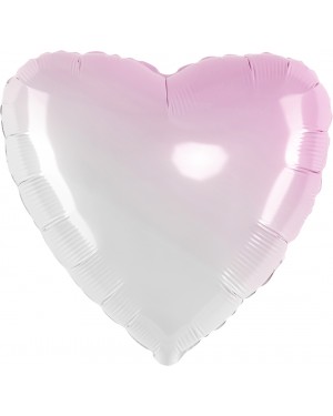 Шар (18''/46 см) Сердце, Розовый, Градиент
