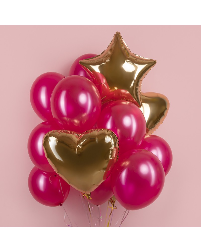 Шар (18''/46 см) Сердце, Античное золото