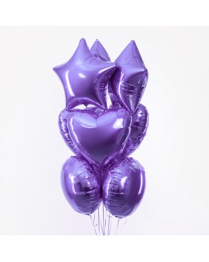 Шар (18''/46 см) Сердце, Сиреневый