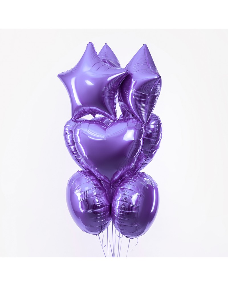 Шар (18''/46 см) Сердце, Сиреневый