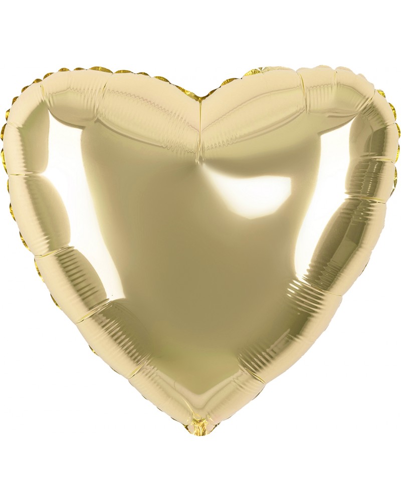 Шар (18''/46 см) Сердце, Светлое золото