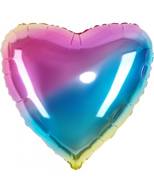 Шар (18''/46 см) Сердце, Нежная радуга, Градиент