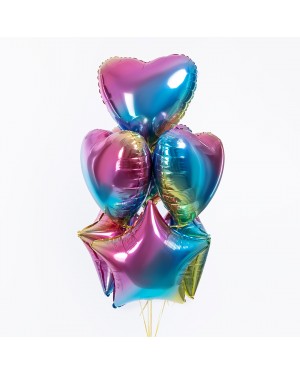 Шар (18''/46 см) Звезда, Нежная радуга