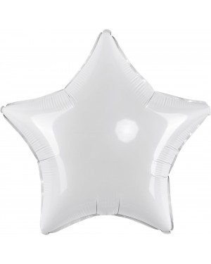 Шар (18''/46 см) Звезда, Белый, 1 шт