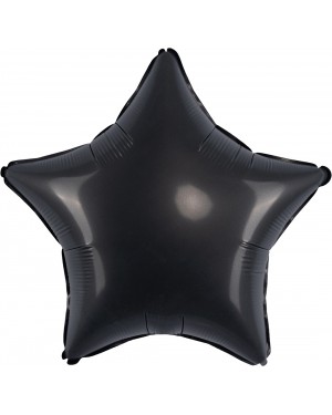 Шар (18''/46 см) Звезда, Черный, Сатин