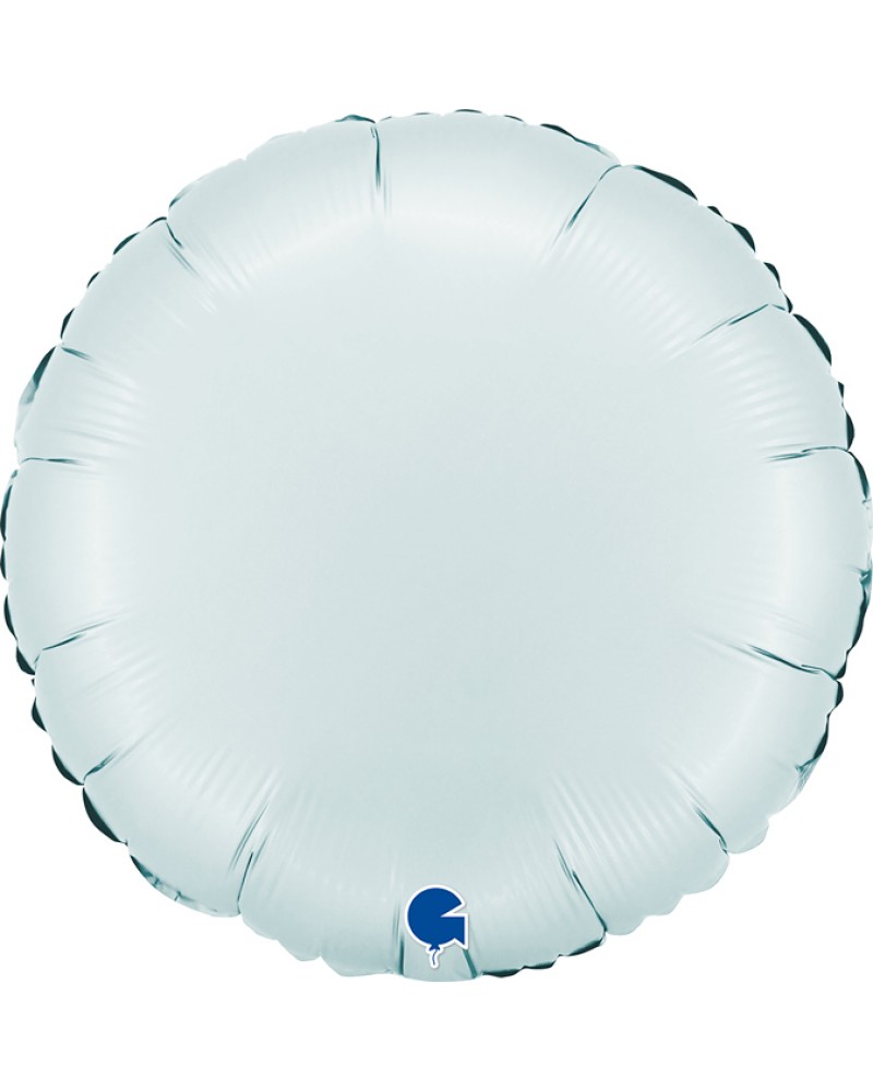 Фольгированный шар в форме круга. Указан размер ненадутого шара.