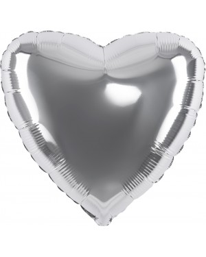 Шар (18''/46 см) Сердце, Серебро