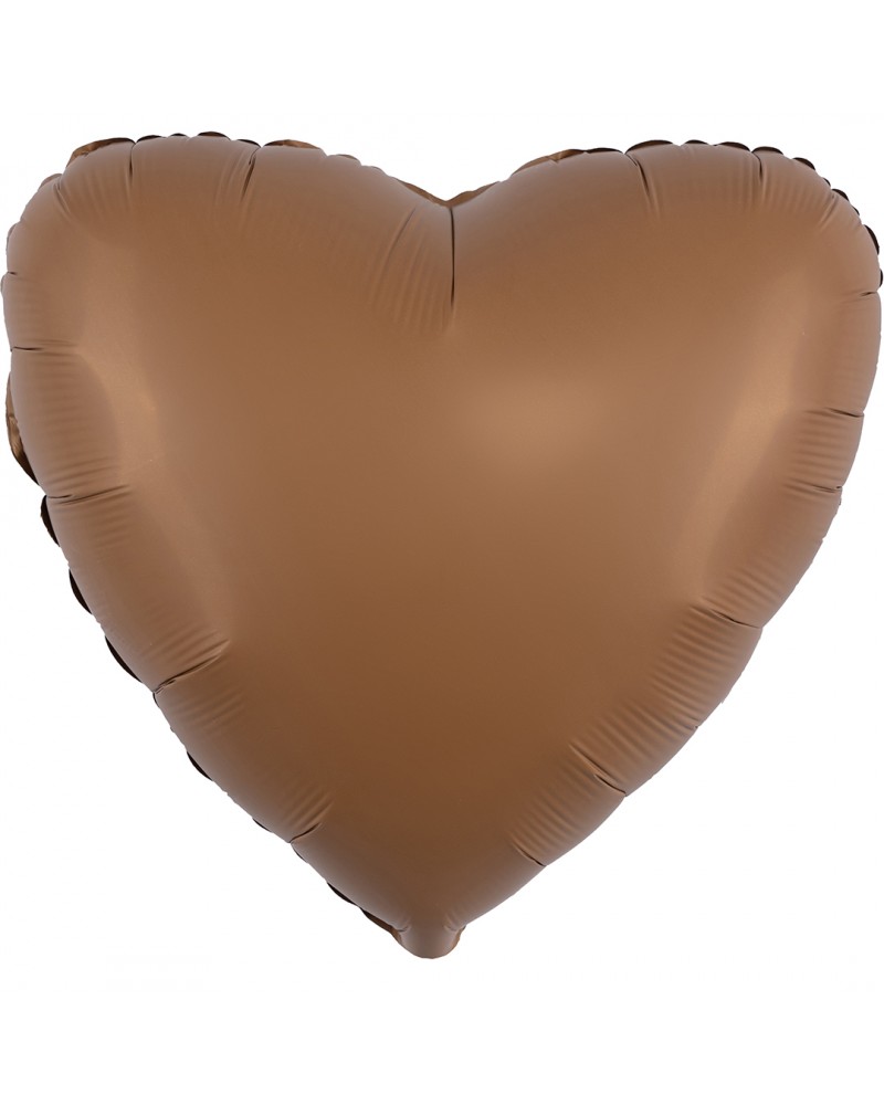 Шар (18''/46 см) Сердце, Шоколад, Матовый