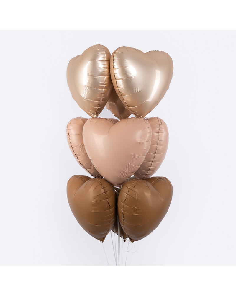 Шар (18''/46 см) Сердце, Шоколад, Матовый
