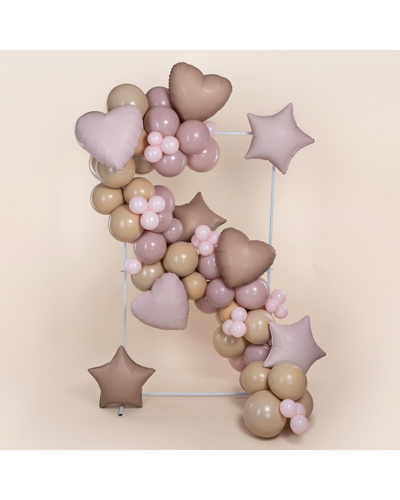 Шар (18''/46 см) Сердце, Пыльная роза, Сатин