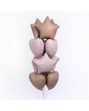 Шар (18''/46 см) Сердце, Пыльная роза, Сатин