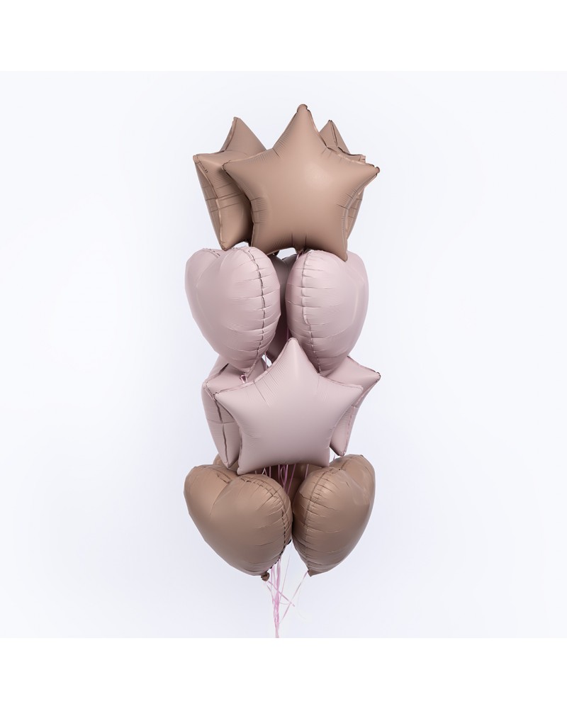 Шар (18''/46 см) Сердце, Пыльная роза, Сатин