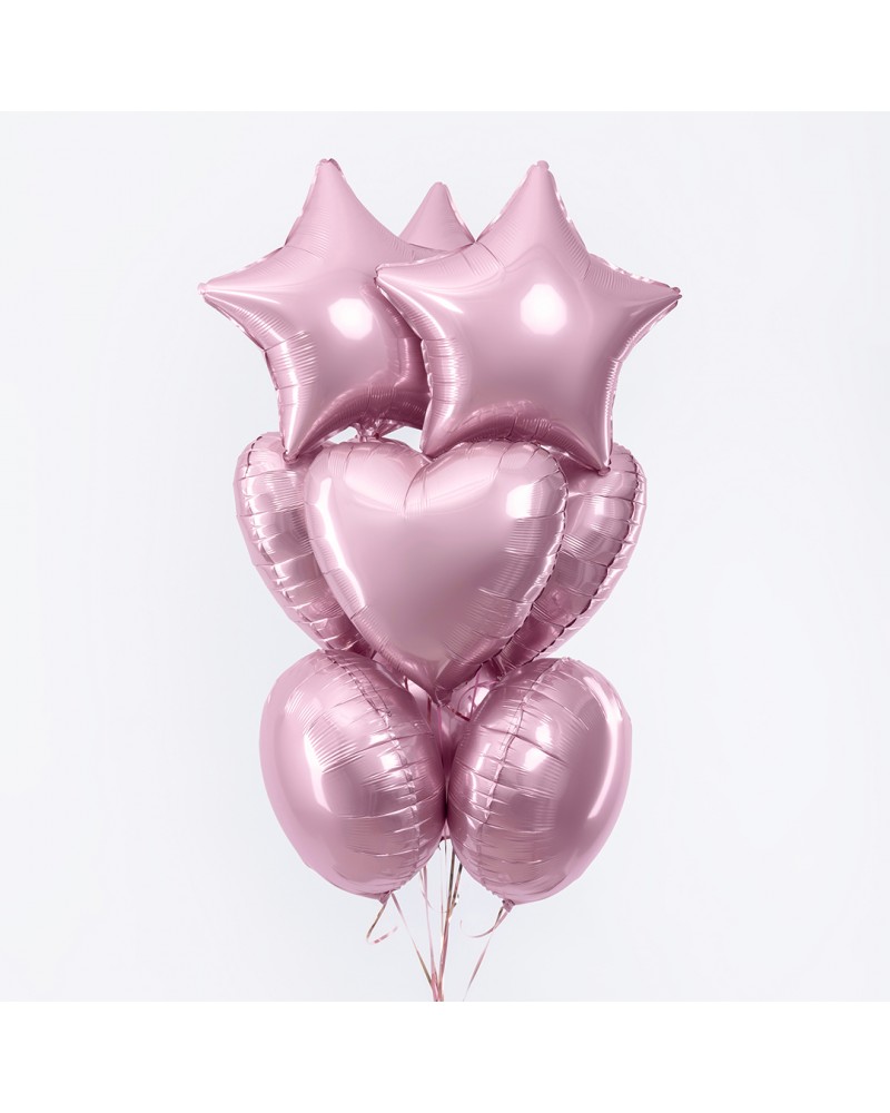 Шар (18''/46 см) Круг, Розовый, Макарунс