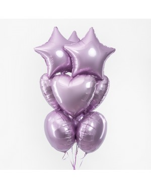 Шар (18''/46 см) Сердце, Сиреневый, Сатин