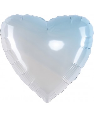 Шар (18''/46 см) Сердце, Голубой, Градиент