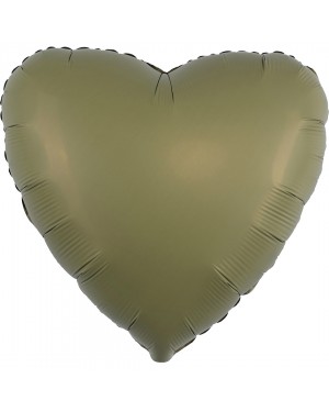 Шар (18''/46 см) Сердце, Оливковый, Матовый
