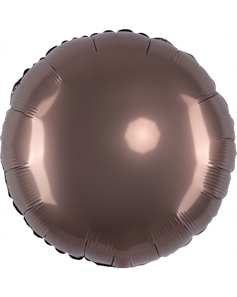 Шар (18''/46 см) Круг, Шоколад, Сатин