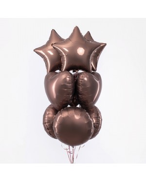 Шар (18''/46 см) Сердце, Шоколад, Сатин