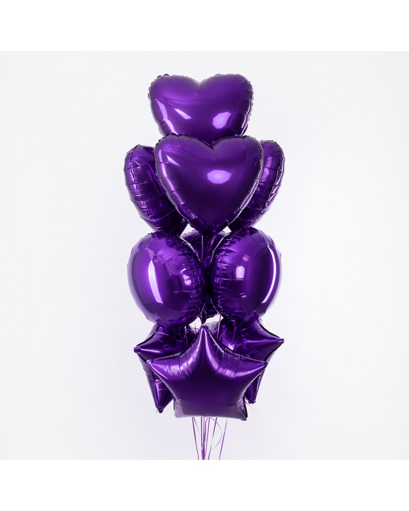 Шар (18''/46 см) Звезда, Фиолетовый