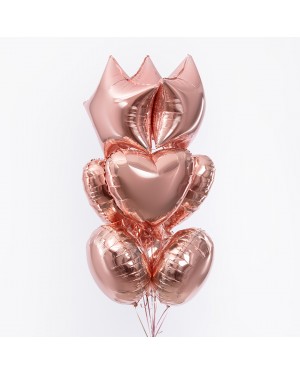 Шар (18''/46 см) Сердце, Розовое Золото