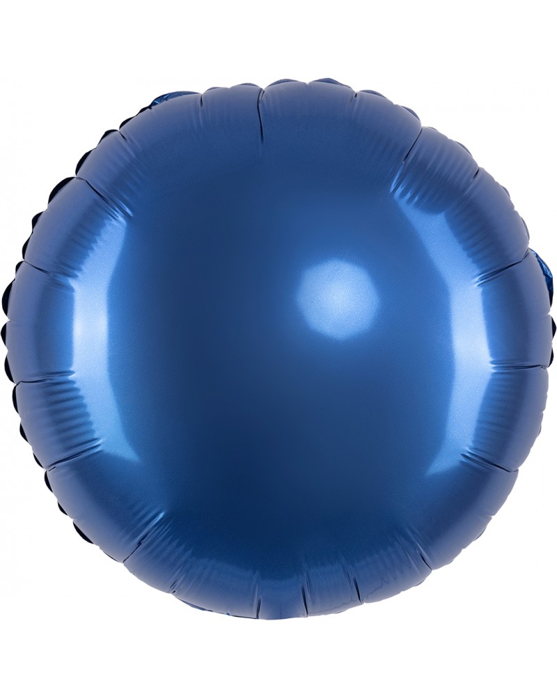 Шар (18''/46 см) Круг, Темно-синий, Сатин