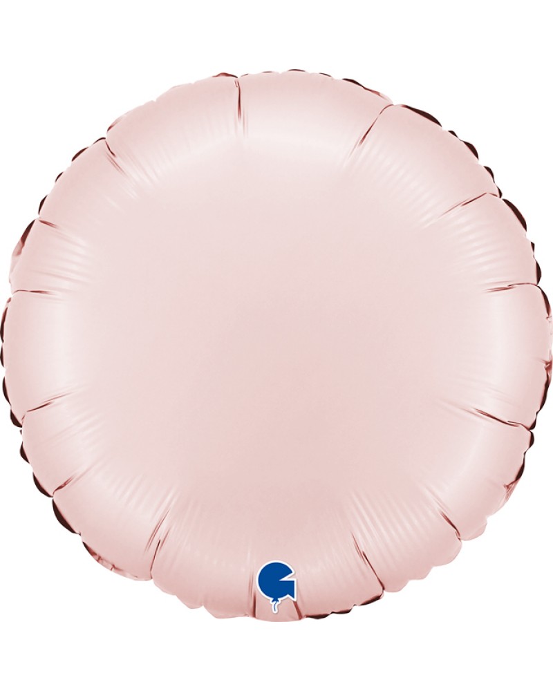 Шар (18''/46 см) Круг, Розовый, Сатин