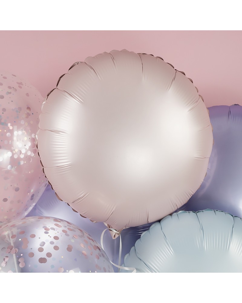 Шар (18''/46 см) Круг, Розовый, Сатин