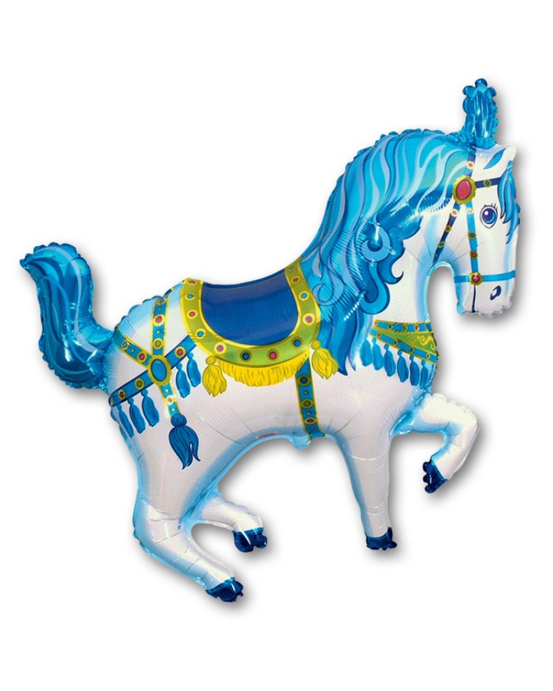 шар ФИГУРА Лошадь цирковая голубая