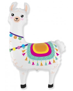 Шар (37''/94 см) Фигура, Лама Альпака, Белый