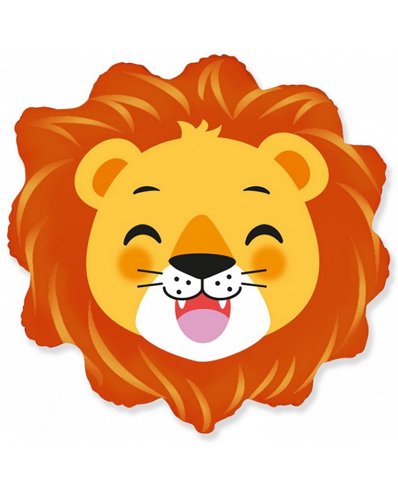 Шар (23''/58 см) Фигура, Голова, Счастливый Лев