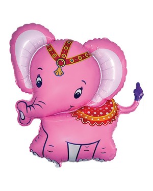 Шар (34''/86 см) Фигура, Слоник, розовый