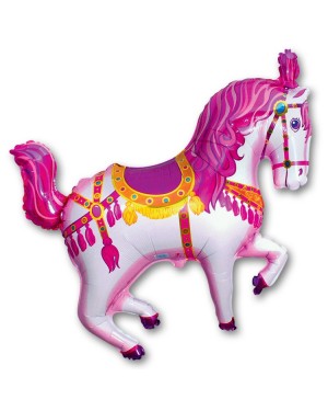 Шар ФИГУРА Лошадь цирковая розовая