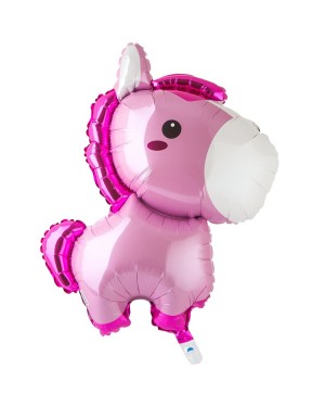 Шар ФИГУРА Лошадка розовая
