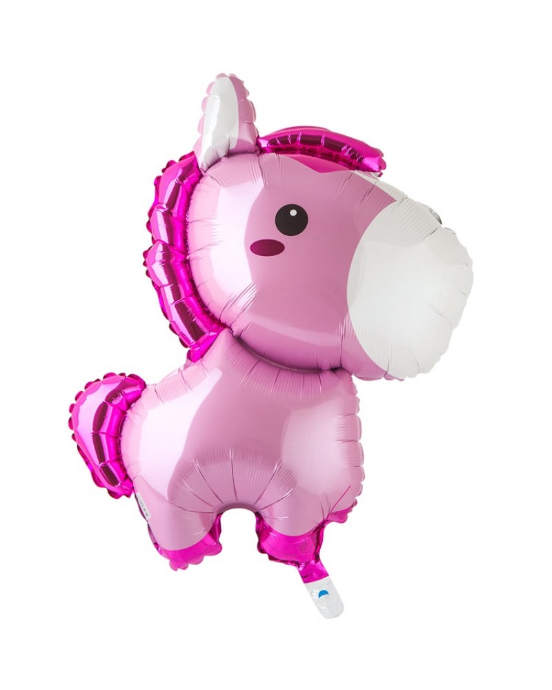 Шар ФИГУРА Лошадка розовая