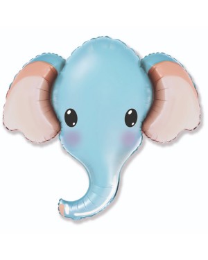 Шар ФИГУРА Голова Слона голубая