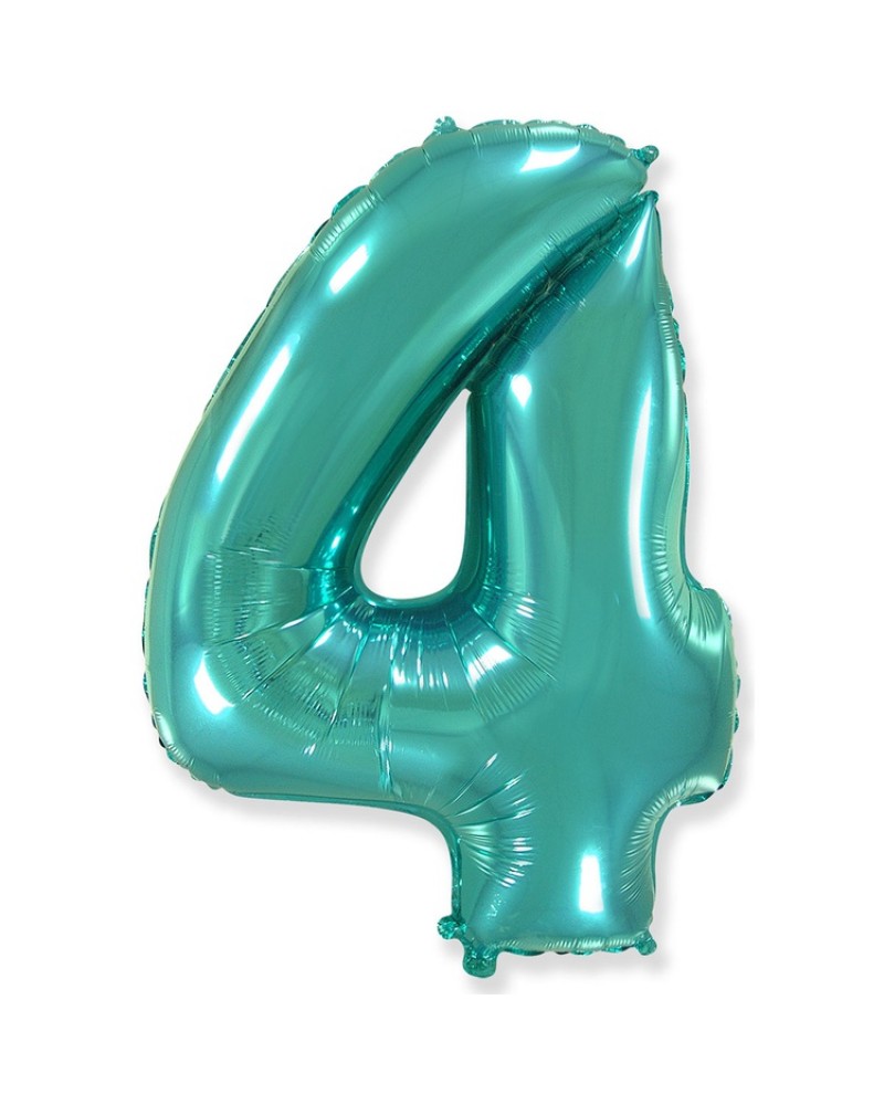 Шар (40''/102 см) Цифра, 4, Тиффани