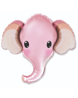 Шар ФИГУРА Голова Слона розовая