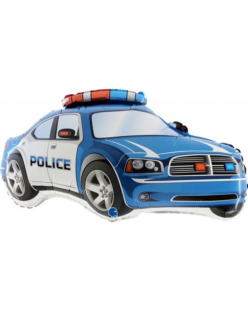 Шар (28''/71 см) Фигура, Полицейская машина, Синий