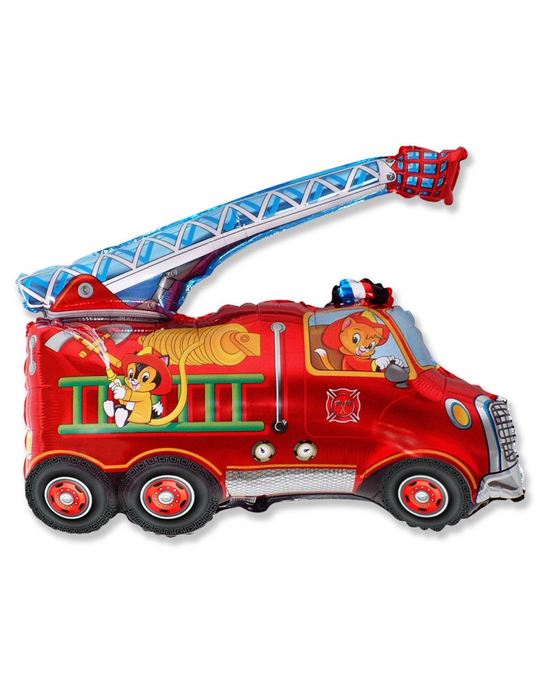 Шар (31''/79 см) Фигура, Пожарная машина, Красный