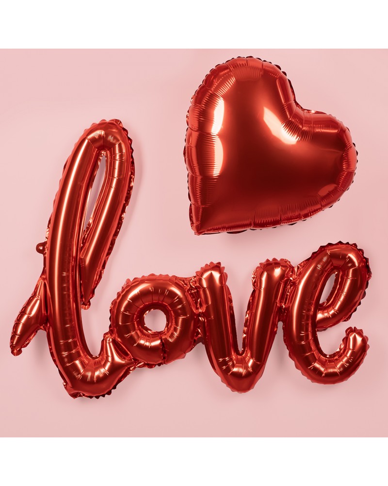 Шар (41''/104 см) Фигура, Надпись &amp;quot;Love&amp;quot;, Красный