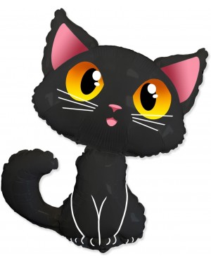 Шар (36''/91 см) Фигура, Котенок, Черный