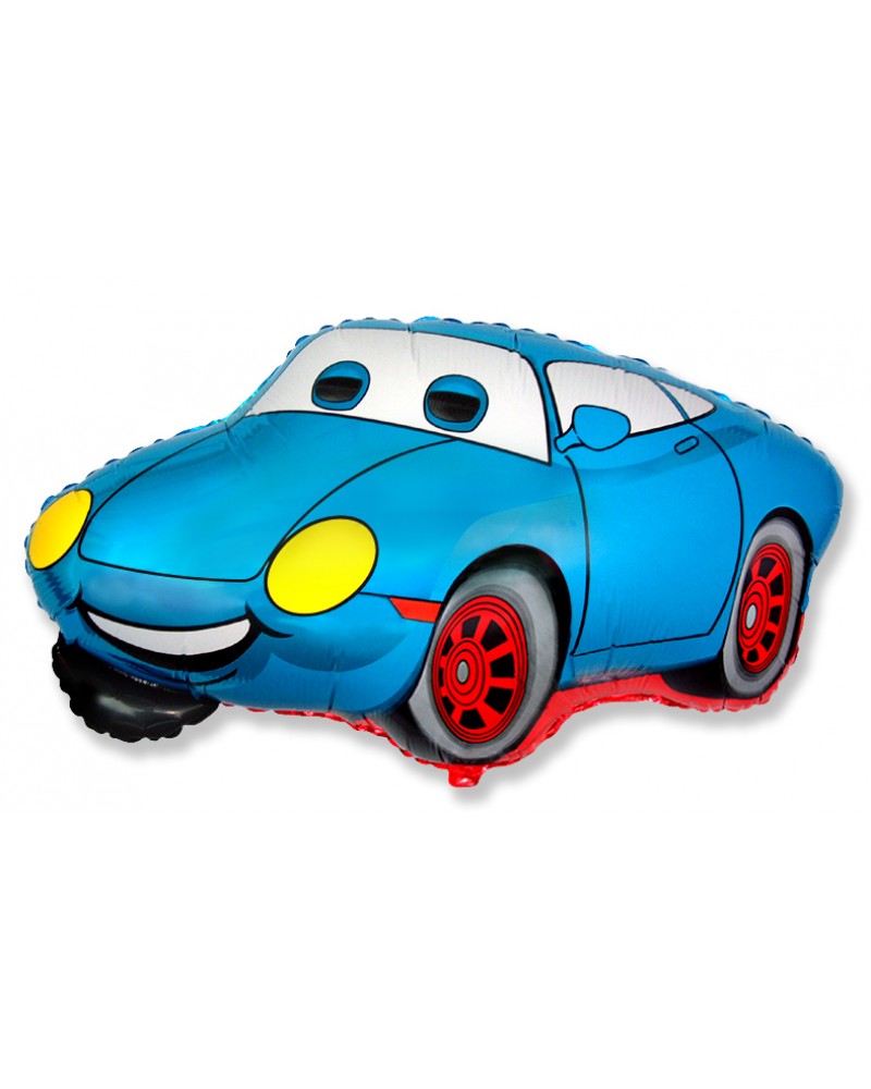 Шар (32''/81 см) Фигура, Гоночная машина, Синий