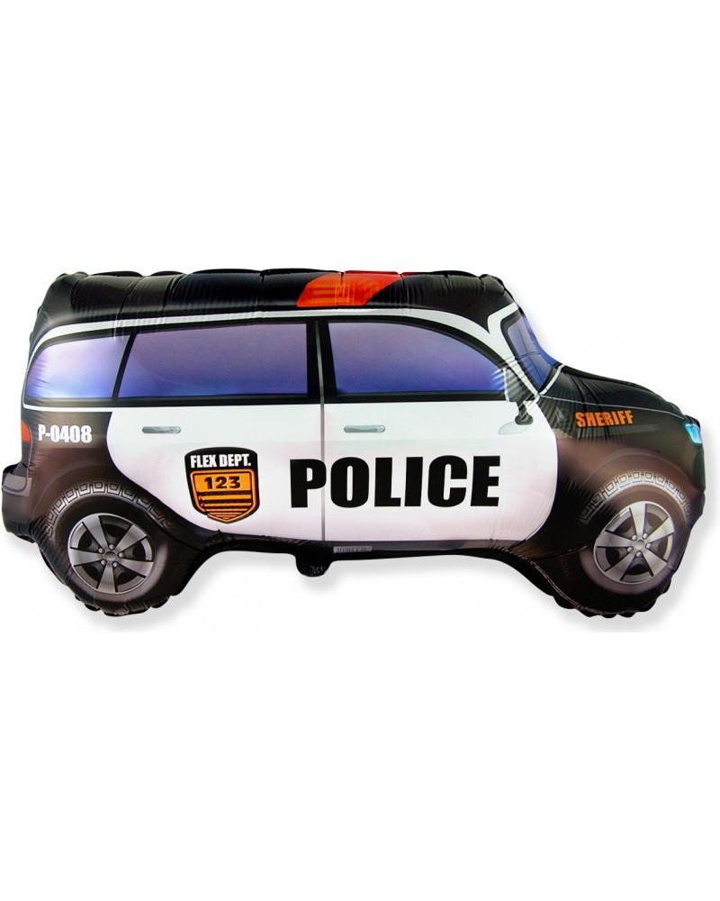 Шар (33''/84 см) Фигура, Полицейская машина, Черный