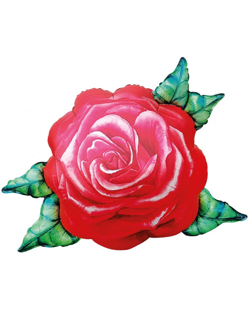 Шар (32''/81 см) Цветок, Акварельная роза, Красный